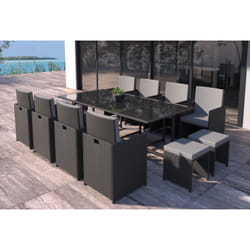 Concept Usine Florida ensemble de meubles de jardin Noir, Gris