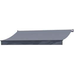 Adro - Store banne manuel 4x3m gris polyester
