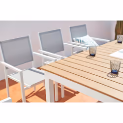 Concept Usine Madeira ensemble de meubles de jardin Blanc