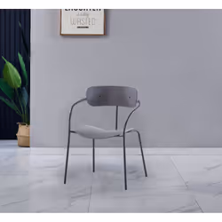 Lot de 2 chaises design gris foncé ALEXIA, Concept Usine