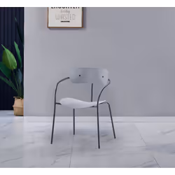 Lot de 4 chaises gris clair design ALEXIA, Concept Usine
