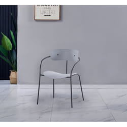 Lot de 2 chaises design gris clair ALEXIA, Concept Usine