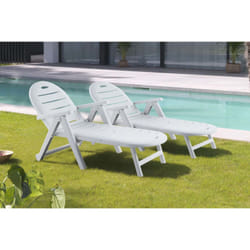 Concept Usine Caiman chaise de plage Blanc Plastique recyclé