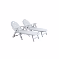 Concept Usine Caiman chaise de plage Blanc Plastique recyclé