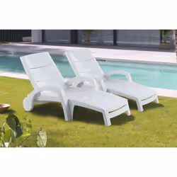 Concept Usine Ocean chaise de plage Blanc Plastique recyclé