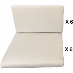 Housse de coussins blanc, pour Miami et Sunset 6 places Donnez un second souffle à votre salon de jardin grâce à ces housses  ...