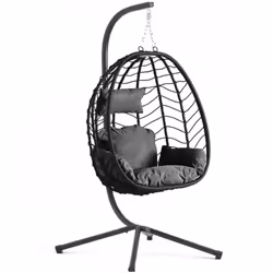 Description générale Tendance et confortable, ce joli fauteuil suspendu s'intégrera à tous les endroits pour les embellir ! Q ...