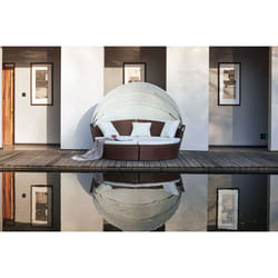 Concept Usine Circo ensemble de meubles de jardin Marron, Blanc