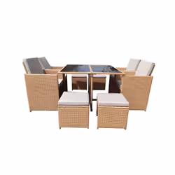 Concept Usine Florida ensemble de meubles de jardin Naturel, Gris