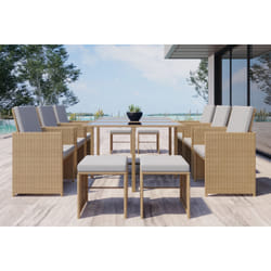 Concept Usine Florida ensemble de meubles de jardin Naturel, Gris