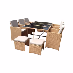 Concept Usine Florida ensemble de meubles de jardin Naturel, Gris