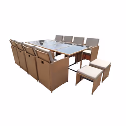 Concept Usine Florida ensemble de meubles de jardin Naturel, Gris
