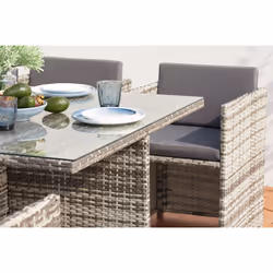 Concept Usine Miami 4 ensemble de meubles de jardin Gris