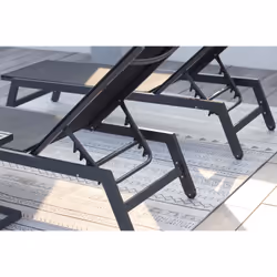 Concept Usine Prato chaise de plage Noir Textile - Vue supplémentaire 6