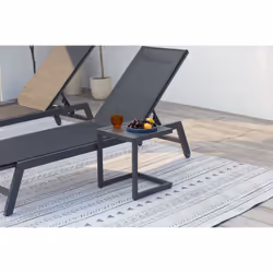 Concept Usine Prato chaise de plage Noir Textile - Vue supplémentaire 8