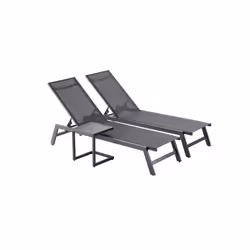 Concept Usine Prato chaise de plage Noir Textile - Vue supplémentaire 9
