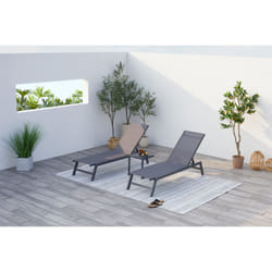 Concept Usine Prato chaise de plage Gris Textile