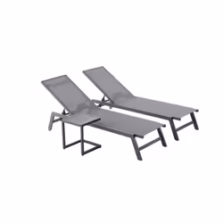 Concept Usine Prato chaise de plage Gris Textile - Vue supplémentaire 8