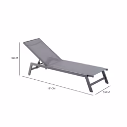 Concept Usine Prato chaise de plage Gris Textile - Vue supplémentaire 9