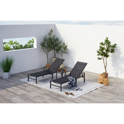 Concept Usine Bari chaise de plage Noir Textile