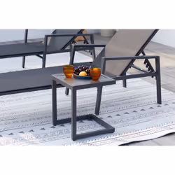 Concept Usine Bari chaise de plage Noir Textile - Vue supplémentaire 5
