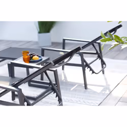 Concept Usine Bari chaise de plage Noir Textile - Vue supplémentaire 6