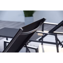 Concept Usine Bari chaise de plage Noir Textile - Vue supplémentaire 7