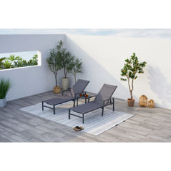 Concept Usine Bari chaise de plage Gris Textile