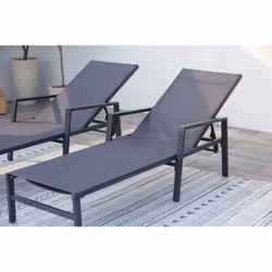 Concept Usine Bari chaise de plage Gris Textile