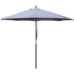 Partagez un repas convivial entre amis ou en famille tout en etant protege du soleil grâce à ce parasol rond avec son mât en ...