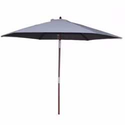 Partagez un repas convivial entre amis ou en famille tout en etant protege du soleil grâce à ce parasol rond inclinable avec ...