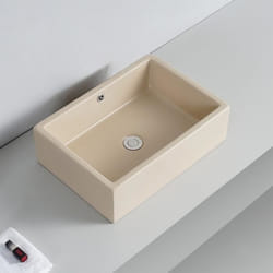 Vasque à Poser Rectangulaire - Céramique Beige Mat - 51x36 cm - Line