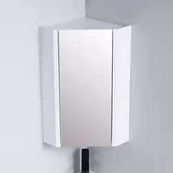 Choisissez le Meuble salle de bain Haut d'angle miroir City Blanc finition brillant pour accompagner votre lave main d'angle. ...
