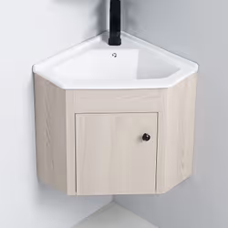Choisissez le Meuble Lave main d'Angle suspendu Scandinave pour votre petite salle d'eau ou WC. Une vasque d'angle blanche en ...