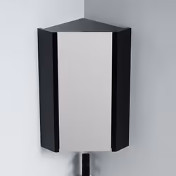 Description générale Le Meuble haut d'angle miroir Dark finition noir brillant est conçu pour accompagner votre lave-main d'a ...