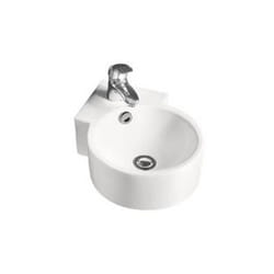 Rue Du Bain - Lave main d'angle Rond - Céramique Blanc - 43 x 31 cm - Style