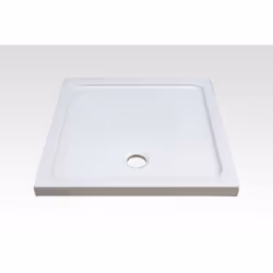 Le Receveur de douche carré à poser 90x90 cm Ankara extra plat est en céramique blanc brillant, c'est un matériau très utilis ...