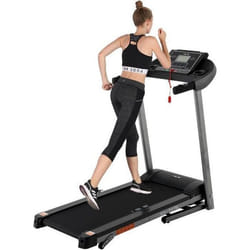 ISE Tapis de course Electrique pliablemotorise 14km/h12 programmesavec Capteur dimpulsionRoues de Transportverin hydraulique