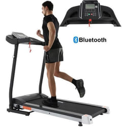 Tapis de course électrique pliable - SY-1025 - Bluetooth - Moniteur de fréquence cardiaque - 12 programmes