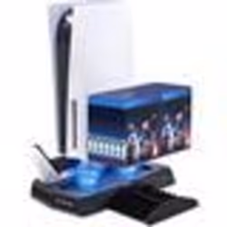 Socle pour Playstation 5 - Non spécifié - Ventilateur intégré - Charge 2 manettes - Couleur Noir
