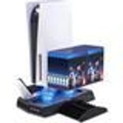 Socle pour Playstation 5 - Non spécifié - Ventilateur intégré - Charge 2 manettes - Couleur Noir