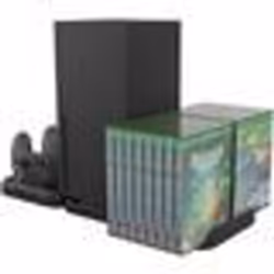 Socle pour Xbox - Xbox - Chargeur avec rangement - 4 ports USB - Indicateur de charge - Noir