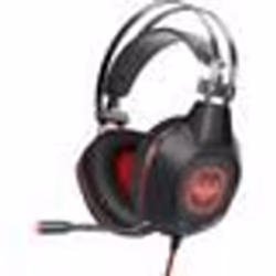 Casque gamer OVLENG GT64 rouge avec micro et retro éclairage LED pour PC & consoles - Haut-parleur 40mm - Contrôle du volume