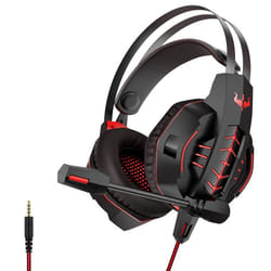 Casque gamer OVLENG OV-P20 rouge avec micro - Haut-parleur 40mm - Contrôle du volume - Pour PC Mac & consoles
