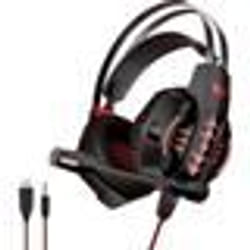 Casque gamer OVLENG GT63 rouge avec micro et retro éclairage LED - Haut-parleur 40mm - Contrôle du volume