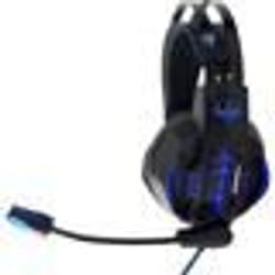 Casque gamer OVLENG GT63 bleu avec micro et retro éclairage LED - Haut-parleur 40mm - Contrôle du volume