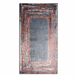 Tapis de salon 160x230 cm Polyester Ring Rouge