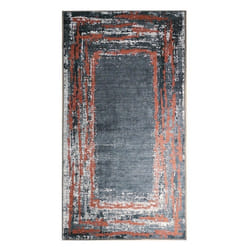 Tapis de salon 160x230 cm Polyester Ring Gris