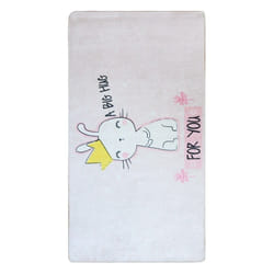 Tapis chambre enfant 100x160 cm Polyester Calin Rose