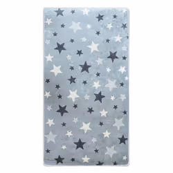Tapis chambre enfant 80x150 cm Polyester Etoile Gris